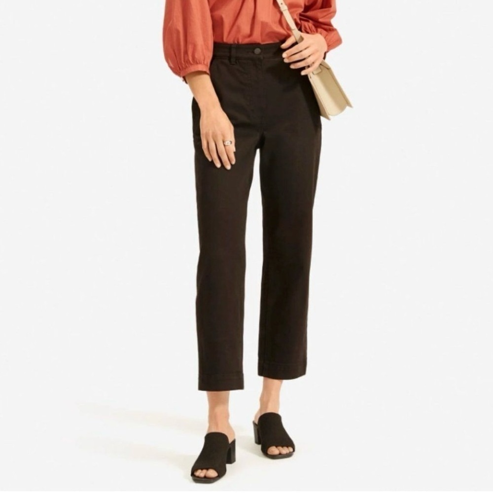 Everlane Straight Leg Crop Jeans Black Size 0 Short
